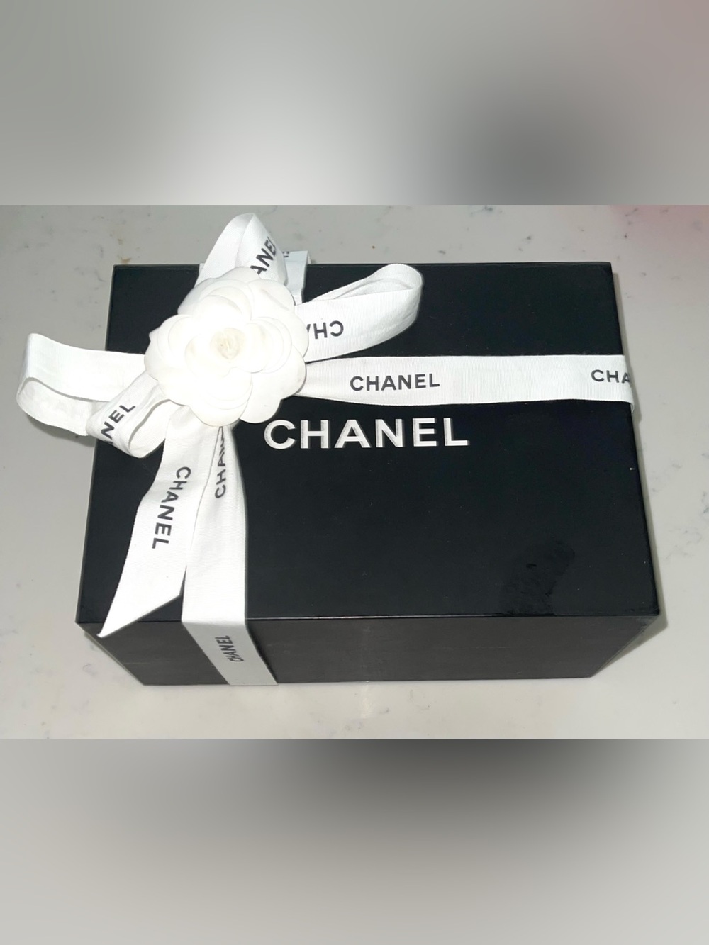 CHANEL Empty Presentation Display Storage Gift Box w Magnetic Closure & Ribbon